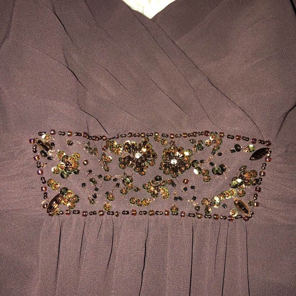 David’s Bridal Chiffon Overlay Hi Lo Formal Dress - Picture 11 of 13